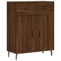 Credenza Rovere Marrone 69,5x34x180 cm in Legno Multistrato