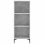 Credenza Grigio Cemento 34,5x34x180 cm in Legno Multistrato