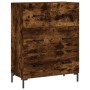 Credenza Rovere Fumo 69,5x34x180 cm in Legno Multistrato