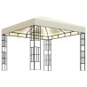 Gazebo con Stringa di Luci LED 3x3 m Crema