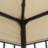 Gazebo con Stringa di Luci LED 3x3 m Crema