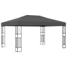 Gazebo con Stringa di Luci LED 3x4 m in Tessuto Antracite