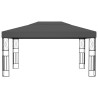 Gazebo con Stringa di Luci LED 3x4 m in Tessuto Antracite