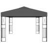 Gazebo con Stringa di Luci LED 3x4 m in Tessuto Antracite