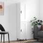 Credenza 34,5x34x180 cm in Legno Multistrato Bianco Lucido