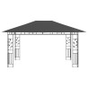 Gazebo con Zanzariera e Luci LED 4x3x2,73 m Antracite