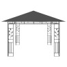 Gazebo con Zanzariera e Luci LED 4x3x2,73 m Antracite