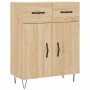 Credenza Rovere Sonoma 69,5x34x180 cm in Legno Multistrato