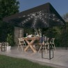 Gazebo con Stringa di Luci LED 3x3 m Antracite