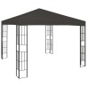 Gazebo con Stringa di Luci LED 3x3 m Antracite