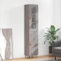 Credenza Grigio Sonoma 34,5x34x180 cm in Legno Multistrato