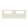 Parete con Finestre per Gazebo 6x2 m Crema