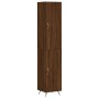 Credenza Rovere Marrone 34,5x34x180 cm in Legno Multistrato