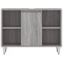 Set Mobili da Bagno 3 pz Grigio Sonoma in Legno Multistrato