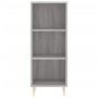 Credenza Grigio Sonoma 34,5x34x180 cm in Legno Multistrato