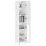 Credenza 34,5x34x180 cm in Legno Multistrato Bianco Lucido