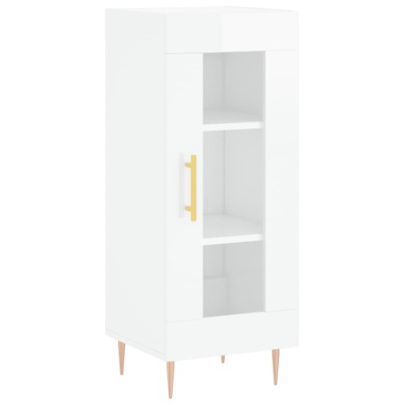 Credenza 34,5x34x180 cm in Legno Multistrato Bianco Lucido