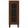 Credenza Rovere Marrone 34,5x34x180 cm in Legno Multistrato