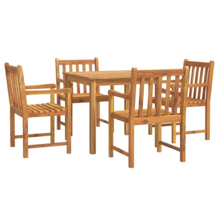 Set da Pranzo per Giardino 5 pz in Legno Massello di Acacia