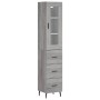 Credenza Grigio Sonoma 34,5x34x180 cm in Legno Multistrato