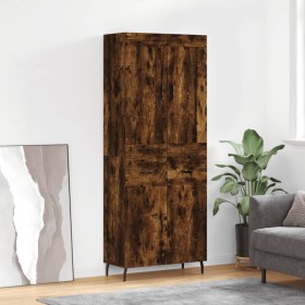 Credenza Rovere Fumo 69,5x34x180 cm in Legno Multistrato