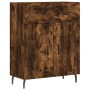 Credenza Rovere Fumo 69,5x34x180 cm in Legno Multistrato