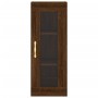 Credenza Rovere Marrone 34,5x34x180 cm in Legno Multistrato