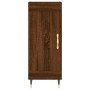 Credenza Rovere Marrone 34,5x34x180 cm in Legno Multistrato