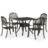 Set da Bistrot 5 pz in Alluminio Pressofuso Bronzo