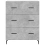 Credenza Grigio Cemento 69,5x34x180 cm in Legno Multistrato