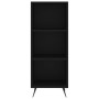 Credenza Nera 34,5x34x180 cm in Legno Multistrato