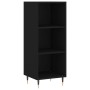 Credenza Nera 34,5x34x180 cm in Legno Multistrato