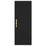 Credenza Nera 34,5x34x180 cm in Legno Multistrato