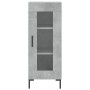 Credenza Grigio Cemento 34,5x34x180 cm in Legno Multistrato