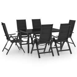 Set Mobili da Pranzo per Giardino 7 pz in Alluminio Antracite