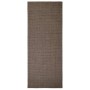 Tappeto in Sisal per Tiragraffi Marrone 80x200 cm
