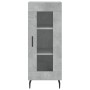 Credenza Grigio Cemento 34,5x34x180 cm in Legno Multistrato