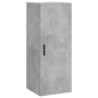 Credenza Grigio Cemento 34,5x34x180 cm in Legno Multistrato