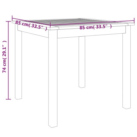 Set da Pranzo per Giardino 5 pz in Legno Massello di Acacia