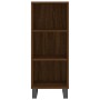 Credenza Rovere Marrone 34,5x34x180 cm in Legno Multistrato