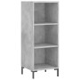 Credenza Grigio Cemento 34,5x34x180 cm in Legno Multistrato