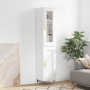 Credenza 34,5x34x180 cm in Legno Multistrato Bianco Lucido