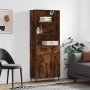 Credenza Rovere Fumo 69,5x34x180 cm in Legno Multistrato