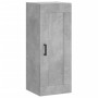 Credenza Grigio Cemento 34,5x34x180 cm in Legno Multistrato