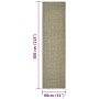 Tappeto in Sisal per Tiragraffi Tortora 80x300 cm