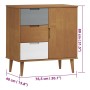 Credenza MOLDE Marrone 76,5x40x80 cm in Legno Massello di Pino