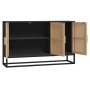 Credenza Nera 105x30x65 cm in Legno Multistrato