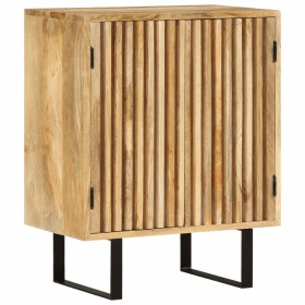 Credenza con 2 Ante 55x35x70 cm in Legno Massello di Mango