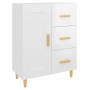 Credenza 69,5x34x90 cm in Legno Multistrato Bianco Lucido