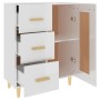 Credenza 69,5x34x90 cm in Legno Multistrato Bianco Lucido